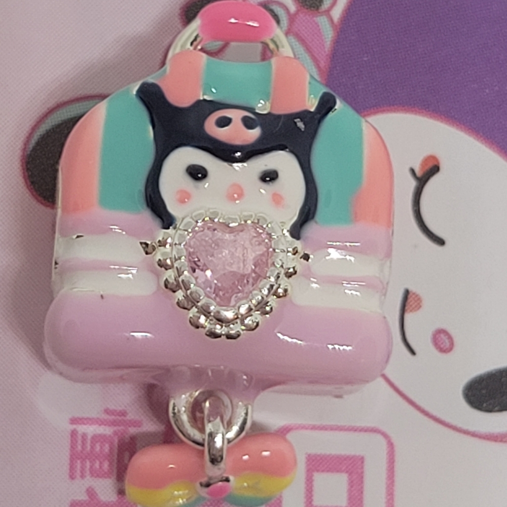 NEW Kuromi Backpack Artesian Enamel European Style Charm